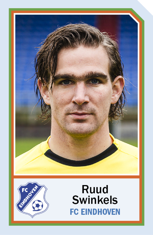 Ruud Swinkels (33), de broer van Arjan, is bij FC Eindhoven verkozen tot de cultheld. De doelman veroverde de harten met zijn avontuurlijke speelstijl. Ook bij hem druipt het fanatisme er altijd vanaf.