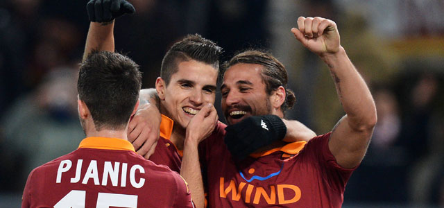 In navolging van Pablo Osvaldo (rechts) lijken ook Miralem Pjanic en Erik Lamela AS Roma te gaan verruilen voor de Premier League.
