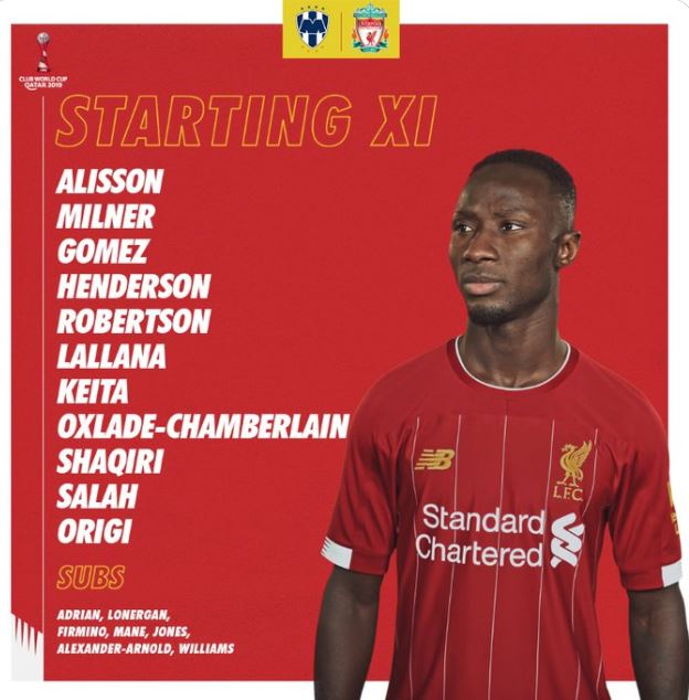 De opstelling van Liverpool.