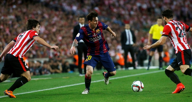 De weergaloze treffer van Lionel Messi in de maak.