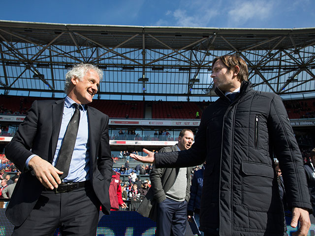 In het verleden collega’s bij PSV maar zondag staan Feyenoord-trainer Fred Rutten en zijn voormalige assistent Phillip Cocu tegenover elkaar in De Kuip.