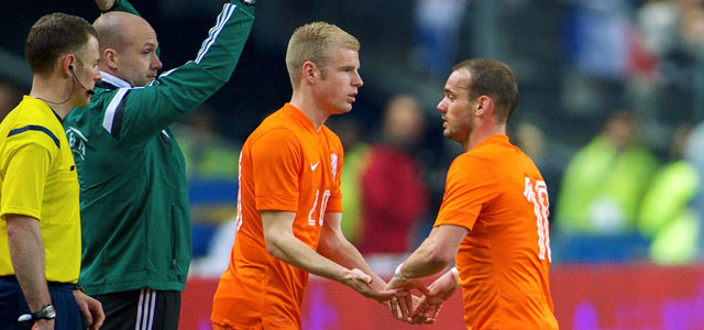 Davy Klaassen debuteerde vorige week tegen Frankrijk als Oranje-international. Hij verving Wesley Sneijder.