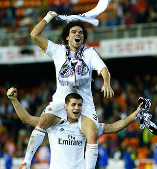 Vorig seizoen wonnen Pepe en Morata de Champions League ten koste van stadgenoot Atlético Madrid, maar dinsdag staan de vrienden lijnrecht tegenover elkaar.