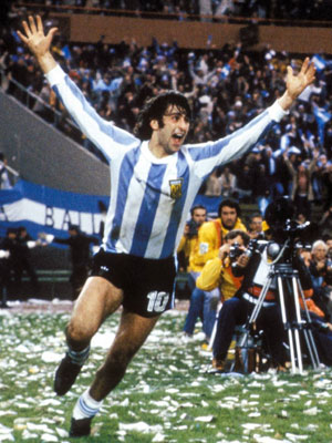 Mario Kempes was in 1978 de grote ster van Argentinië, dat toen voor het eerst een WK won.