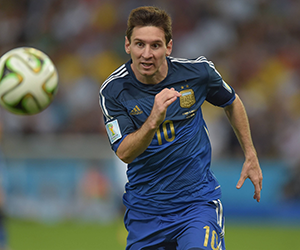 Messi in de verloren WK-finale van 2014.