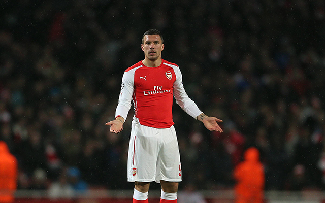 Af te halen in Noord-Londen tegen elk aannemelijk bod: Lukas Podolski.
