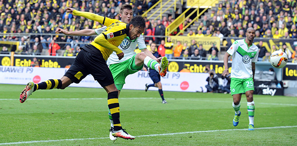 Aubameyang schroefde zijn productie in de Bundesliga op tot 25 goals