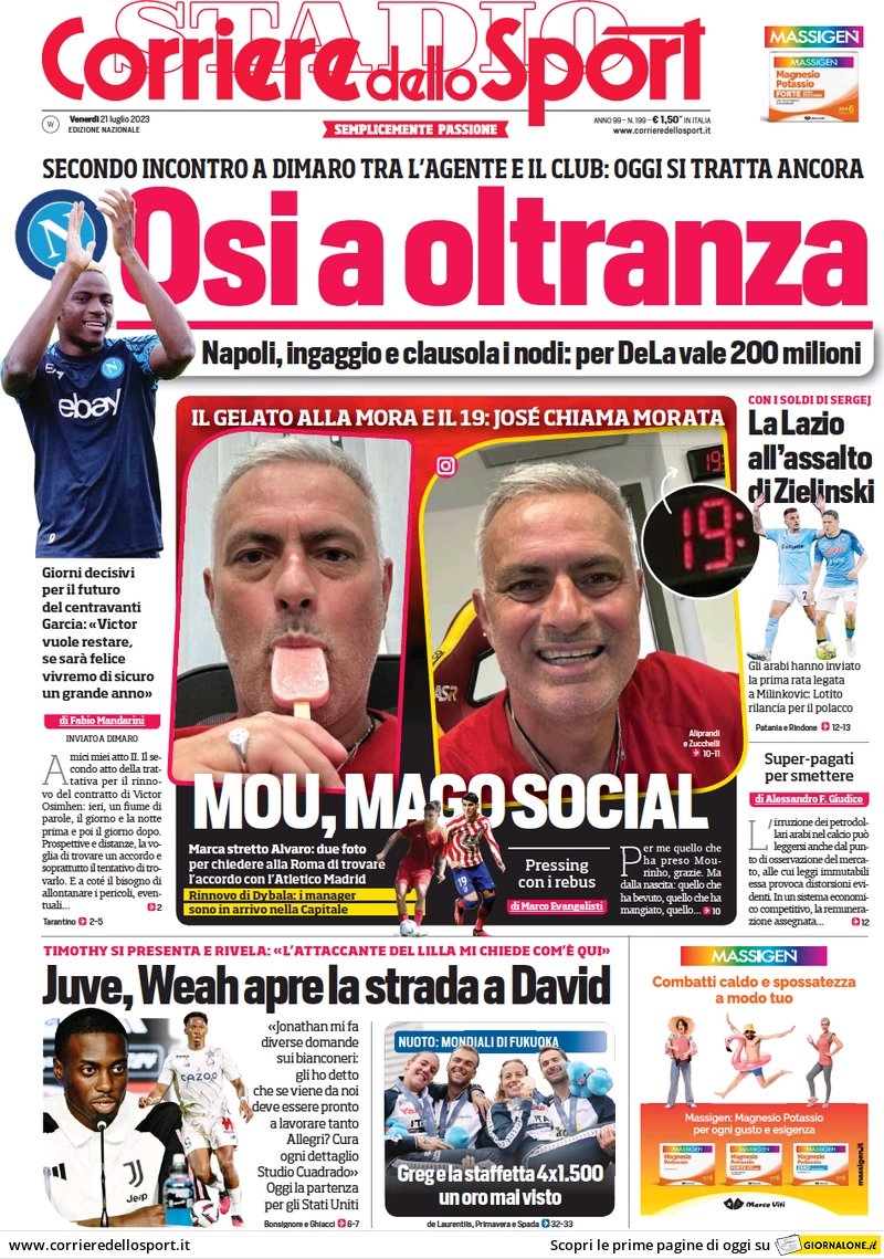 Is de Corriere dello Sport iets op het spoor?