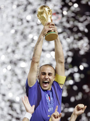Fabio Cannavaro vervulde in 2006 een sleutelrol bij het behalen van de vierde Italiaanse WK-winst.
