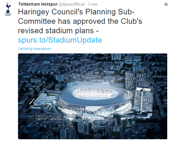 nieuw stadion tottenham hotspur