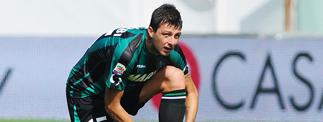 Francesco Acerbi in het shirt van zijn werkgever Sassuolo.