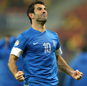 Giorgos Karagounis is dolblij met de gang naar het WK van volgend jaar.