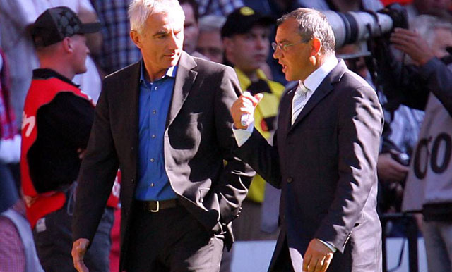 Bert van Marwijk en Felix Magath.