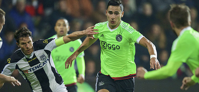 Door zijn goal tegen Heracles Almelo staat Anwar El Ghazi op acht competitiegoals. Hij is daarmee topscorer van de Eredivisie.