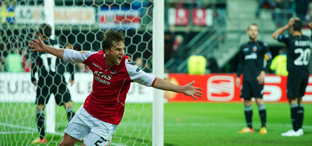 Brett Holman heeft op 29 maart 2012 de score geopend tegen Valencia in de kwartfinale van de Europa League. De 2-1 overwinning in Alkmaar bleek niet genoeg, Valencia won een week later met liefst 4-0.