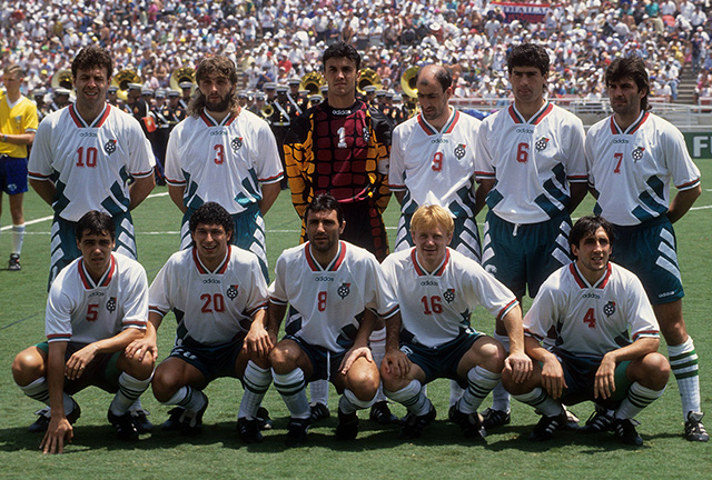 Het legendarische Bulgaarse team dat vierde werd op het WK 1994 in de Verenigde Staten.