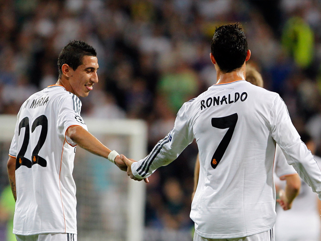 Di María en Ronaldo namen tegen Kopenhagen allebei twee doelpunten voor hun rekening.