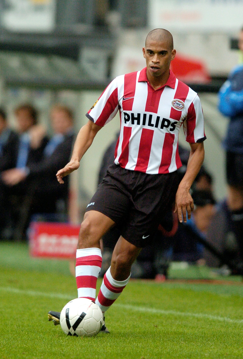 In actie voor PSV, zijn laatste club als speler.