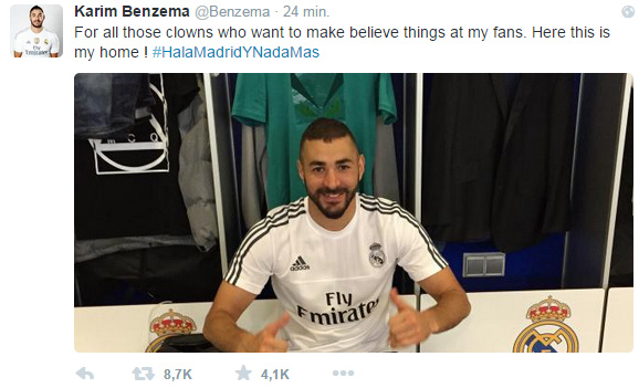Overigens rekende diezelfde Benzema maandag ook direct af met de geruchten over een vertrek. 
