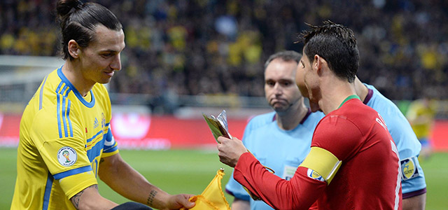 Als een van de weinige spelers die meestrijden om een ticket voor het EK 2016 hebben Zlatan Ibrahimovic en Cristiano Ronaldo de grens van veertig goals voor hun land geslecht.