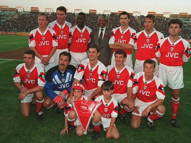 Ook Arsenal verbleef in 1993 in Zuid-Afrika. 
