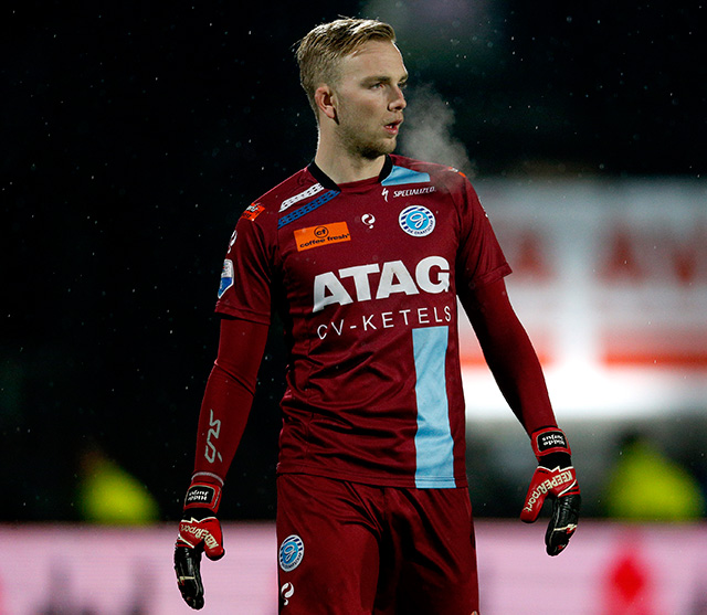 De Graafschap-goalie Hidde Jurjus maakte de meeste reddingen in de Eredivisie.