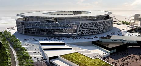 Een impressie van het nieuwe Stadio della Roma