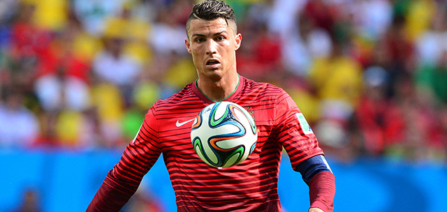 Cristiano Ronaldo tijdens de WK-wedstrijd tegen Ghana.