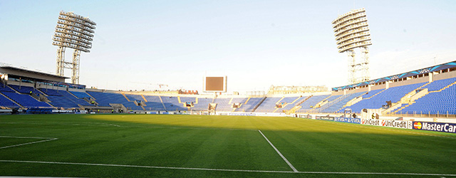 Het Petrovskiy Stadion van Zenit Sint-Petersburg.