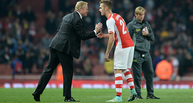 Calum Chambers en Ronald Koeman. Binnenkort herenigd?