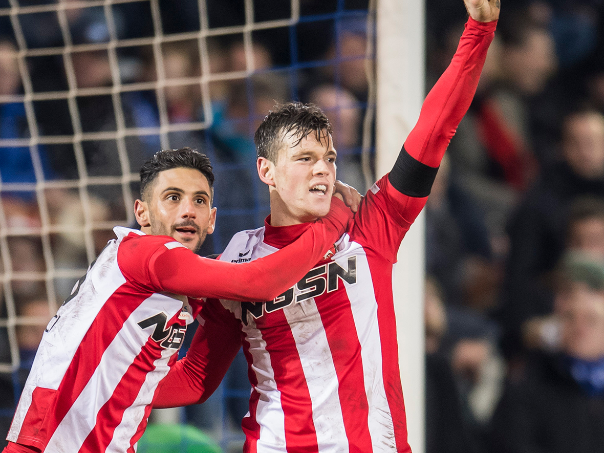 Tom Boere had tegen Jong PSV zijn doelpunt weer te pakken.