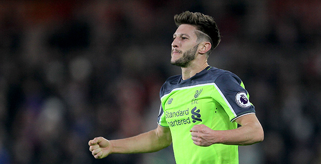 Adam Lallana was met twee doelpunten en een assist de grote man bij Liverpool tegen Middlesbrough.