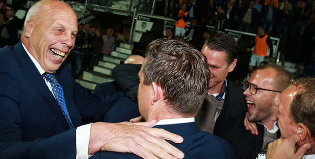 In het seizoen 2014/15 koos Heracles-voorzitter Jan Smit voor John Stegeman. Van dat besluit heeft hij ruim een jaar later geen spijt. 