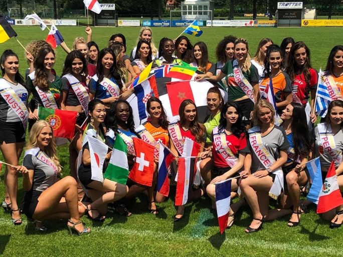 De deelneemsters van Miss WK 2018.