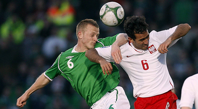 Wedstrijdbeeld uit 2009, toen Noord-Ierland in Belfast met 3-2 van Polen won.