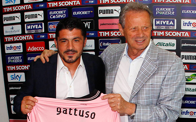 Voormalig Italiaans international Gennaro Gattuso is een van de vele slachtoffers op het trainerskerkhof van Palermo-preses Maurizio Zamparini.