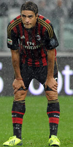 Alessandro Matri: vorig seizoen nog goed voor tien goals bij Juventus, dit seizoen nog niet één keer trefzeker in Milaan.